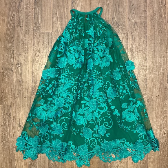 NWT Belle Badgley Mischka Nia Dress Emerald 4 - Picture 4 of 6